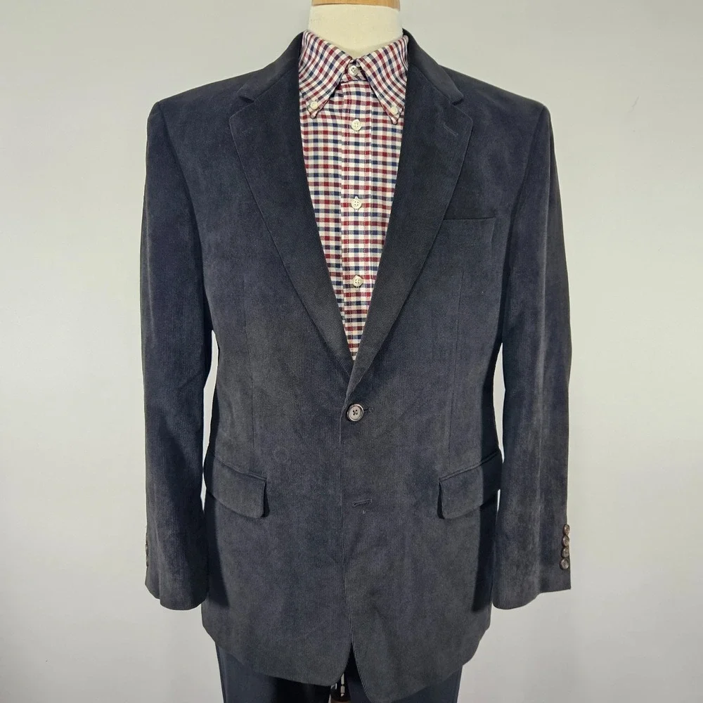 Lauren Ralph Lauren Men's Sport Coat Blazer‎ Two Button Corduroy Poly Blend 40R